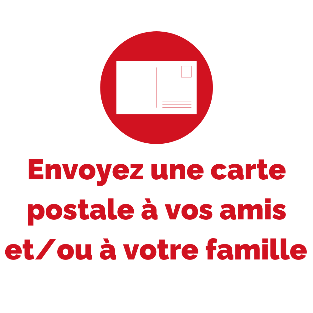 Deel een postkaart met vrienden en familie