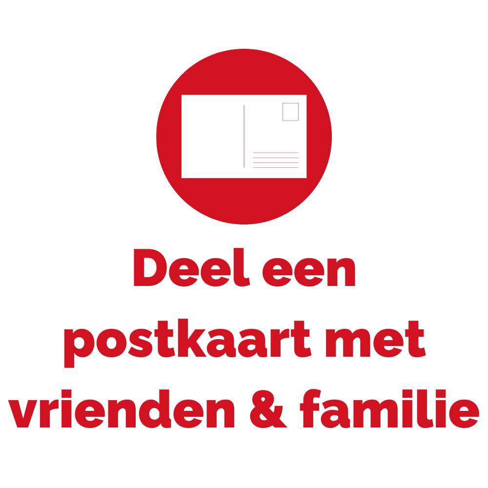 Deel een postkaart met vrienden en familie