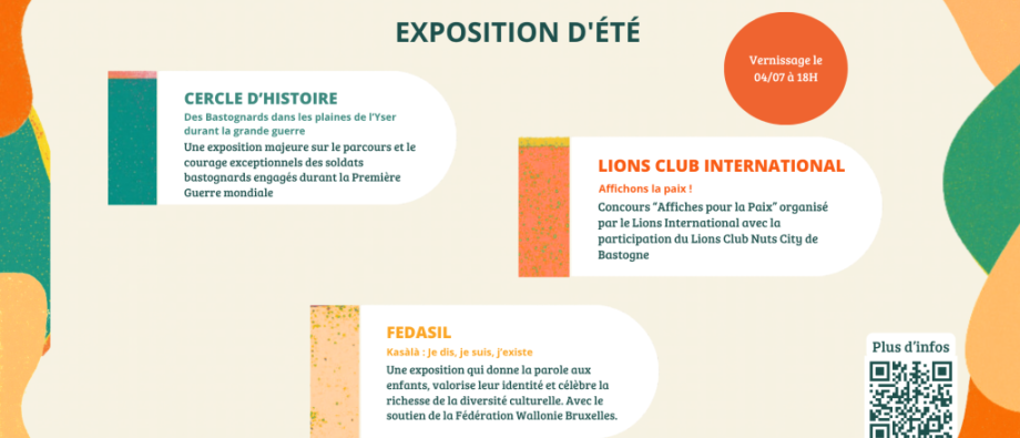 Expositions d'été Pôle Culture