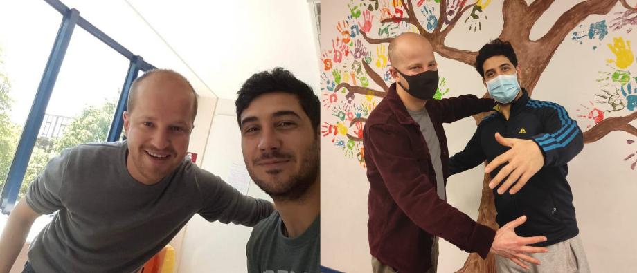 Akbar en Frederik in 20119 en opnieuw recent in 2021 Akbar en Frederik in 20119 en opnieuw recent in 2021
